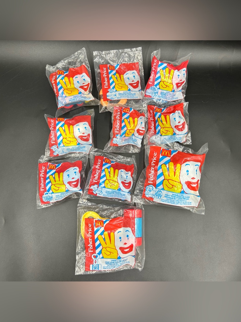 Vintage 1997 McDonalds Fisher Price Under 3 Happy Meal Toys Lot of 10 Sealed 90s